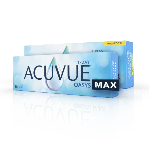 Confezioni di ACUVUE® OASYS MAX 1-Day e ACUVUE® OASYS MAX 1-Day MULTIFOCAL