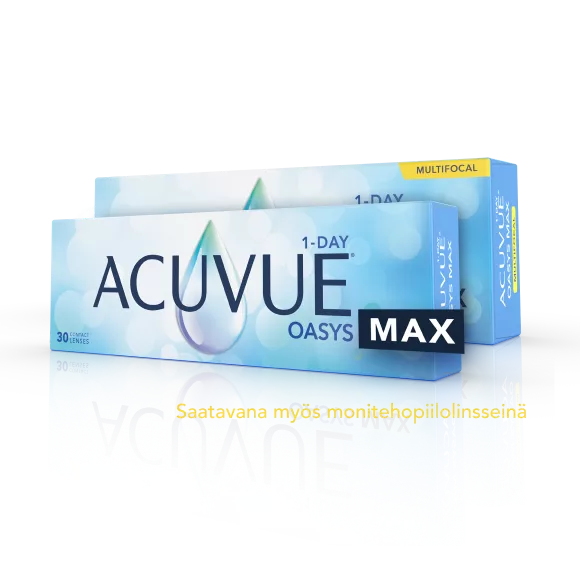 ACUVUE MAX 1 Day-piilolinssit, joissa on sinivioletin valon suoja