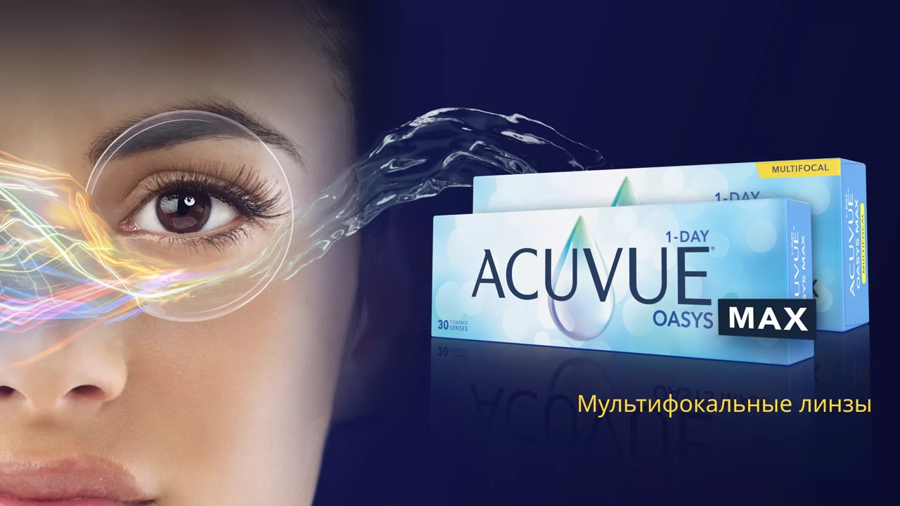 Контактные линзы ACUVUE® OASYS MAX 1-Day и ACUVUE® OASYS MAX 1-Day Multifocal 