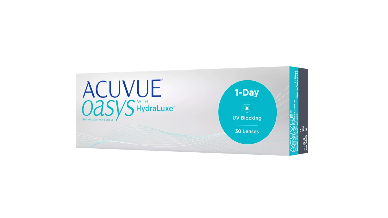 Box of ACUVUE®️ OASYS (1-DAY) WITH HYDRALUXE®️