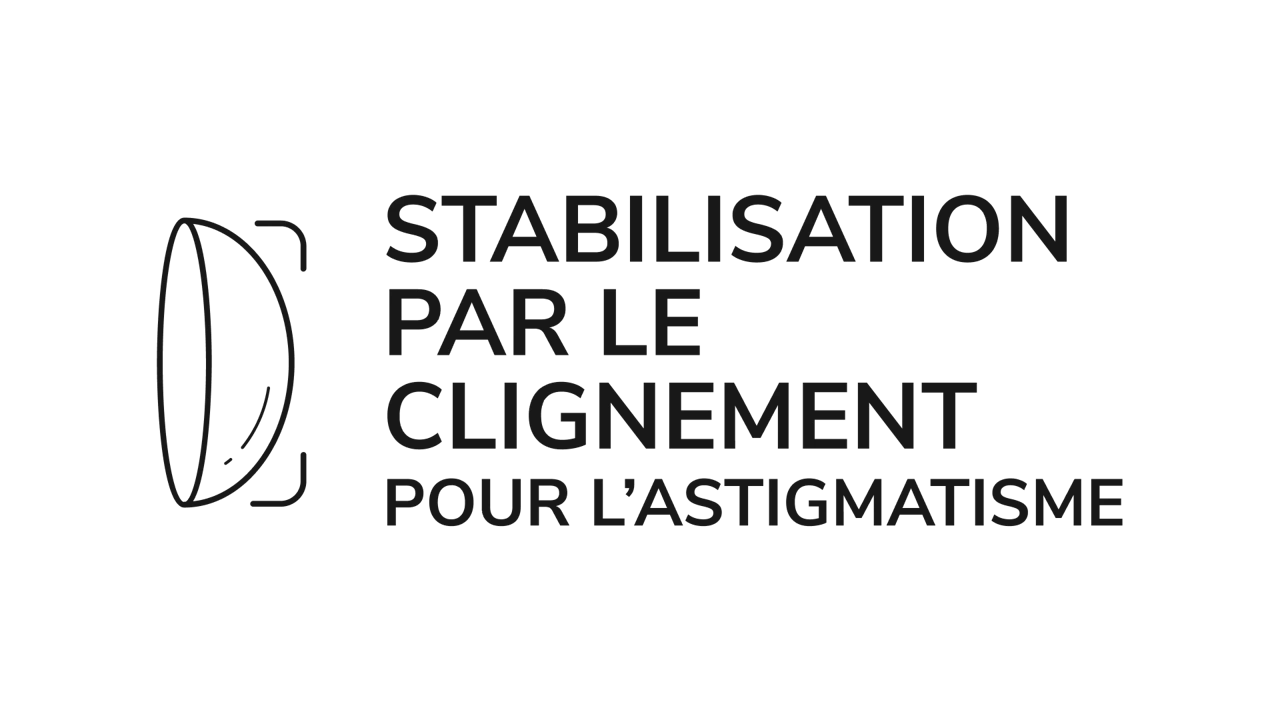 Icône de la stabilisation par le clignement pour l'astigmatisme 