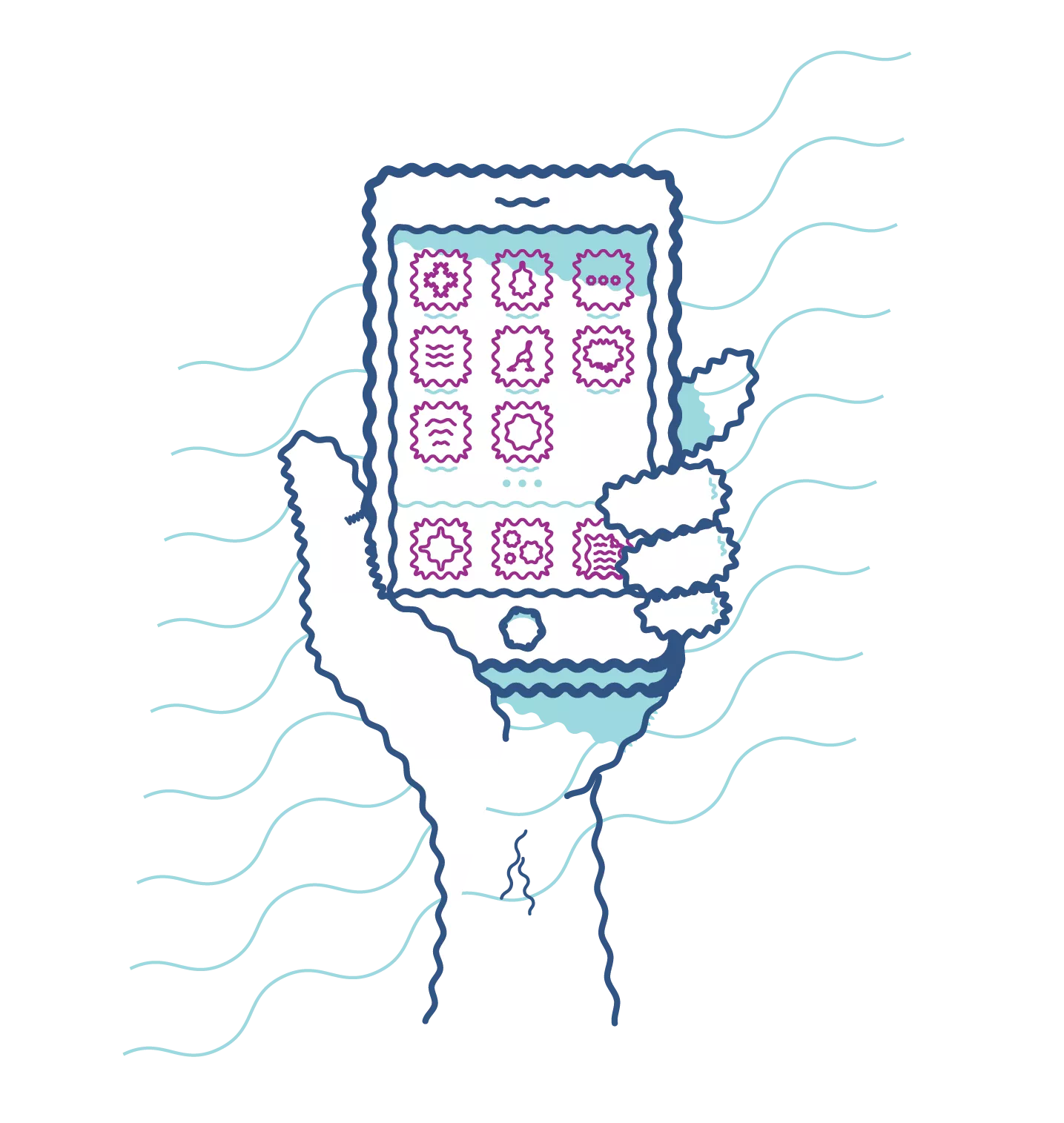 An illustration that demonstrates astigmatism