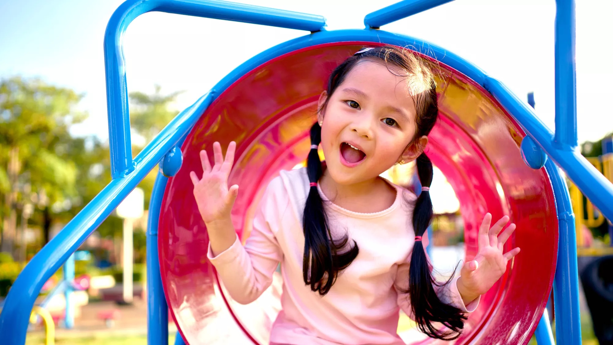 Young girl on a playground