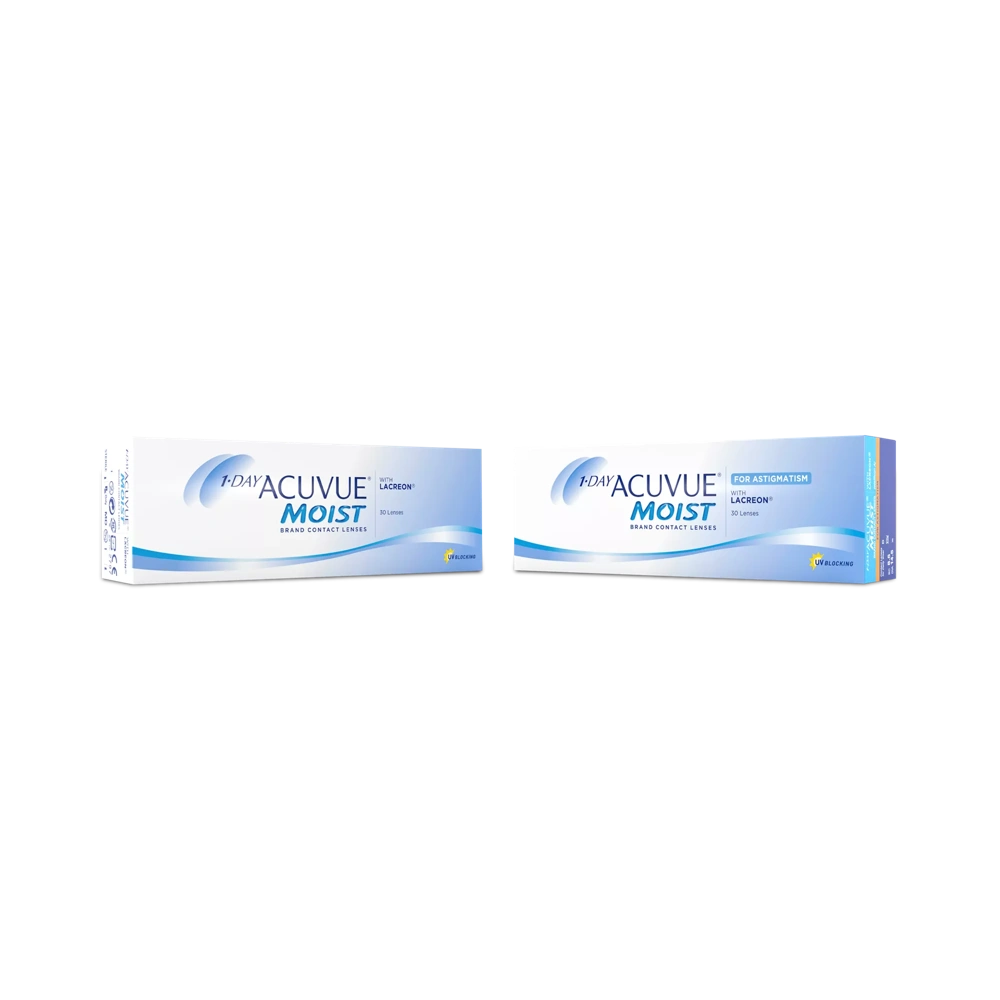 Boxes of Acuvue contact lenses.