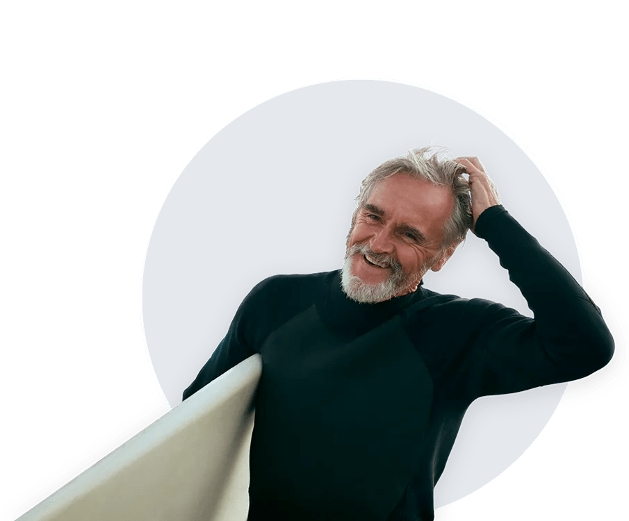 man in surfing attire